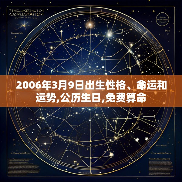 2006年3月9日出生性格、命运和运势,公历生日,免费算命