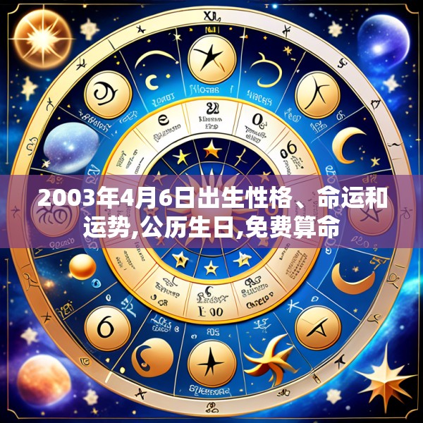 2003年4月6日出生性格、命运和运势,公历生日,免费算命