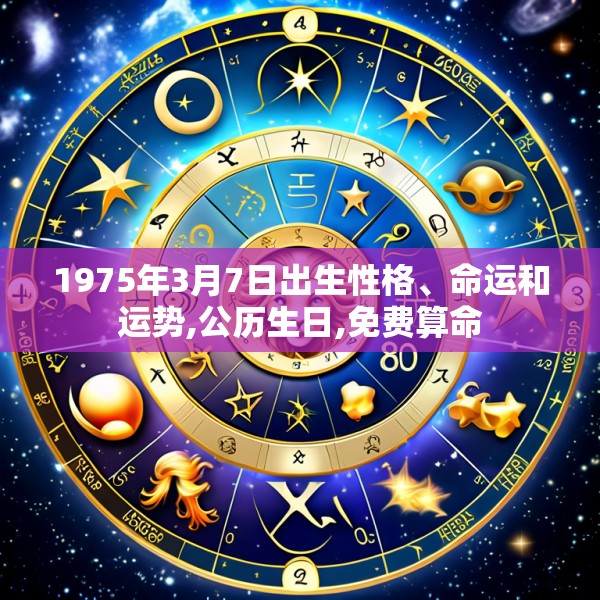 1975年3月7日出生性格、命运和运势,公历生日,免费算命