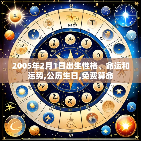 2005年2月1日出生性格、命运和运势,公历生日,免费算命