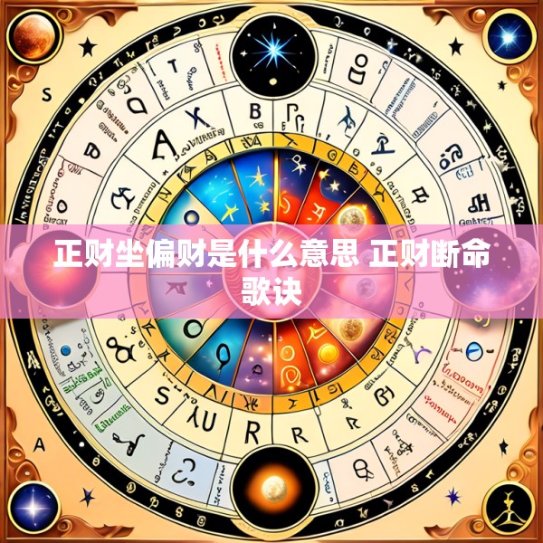 正财坐偏财是什么意思 正财断命歌诀
