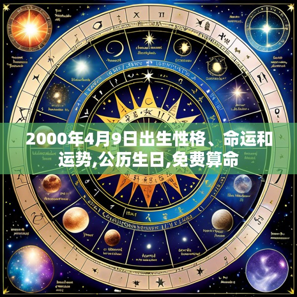 2000年4月9日出生性格、命运和运势,公历生日,免费算命