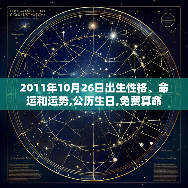 2011年10月26日出生性格、命运和运势,公历生日,免费算命