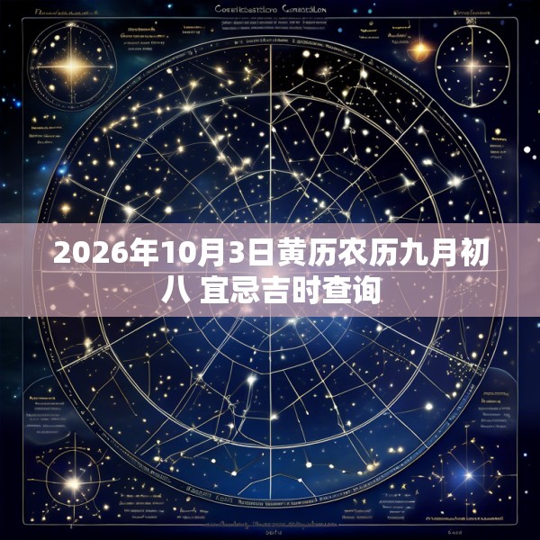2026年10月3日黄历农历九月初八 宜忌吉时查询