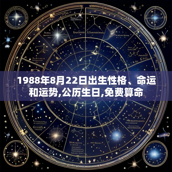 1988年8月22日出生性格、命运和运势,公历生日,免费算命