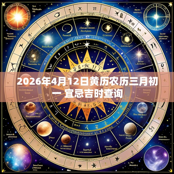 2026年4月12日黄历农历三月初一 宜忌吉时查询