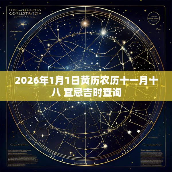 2026年1月1日黄历农历十一月十八 宜忌吉时查询