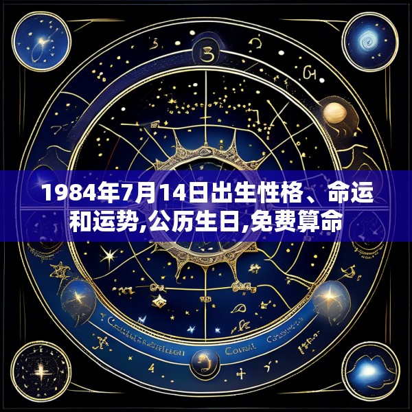 1984年7月14日出生性格、命运和运势,公历生日,免费算命