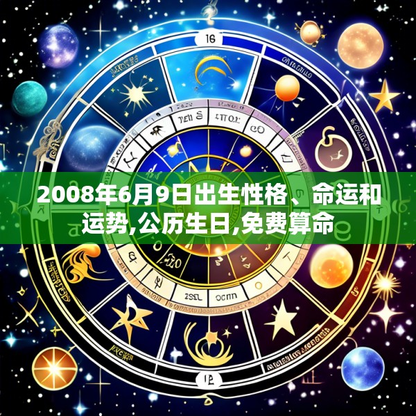 2008年6月9日出生性格、命运和运势,公历生日,免费算命