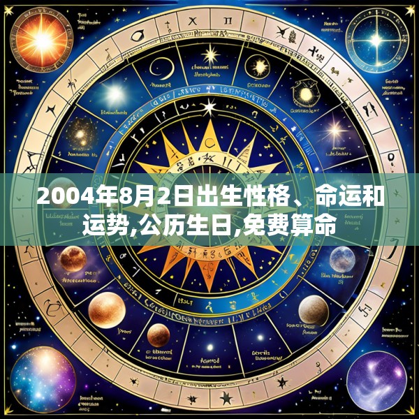 2004年8月2日出生性格、命运和运势,公历生日,免费算命