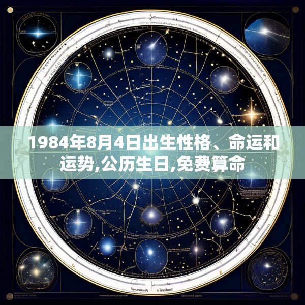 1984年8月4日出生性格、命运和运势,公历生日,免费算命