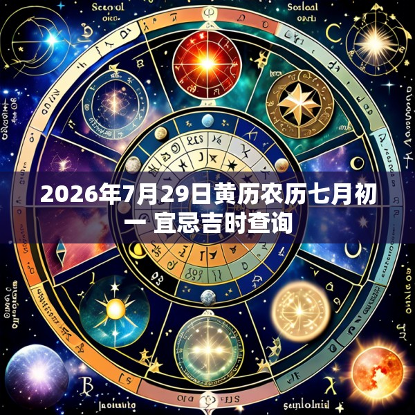 2026年7月29日黄历农历七月初一 宜忌吉时查询
