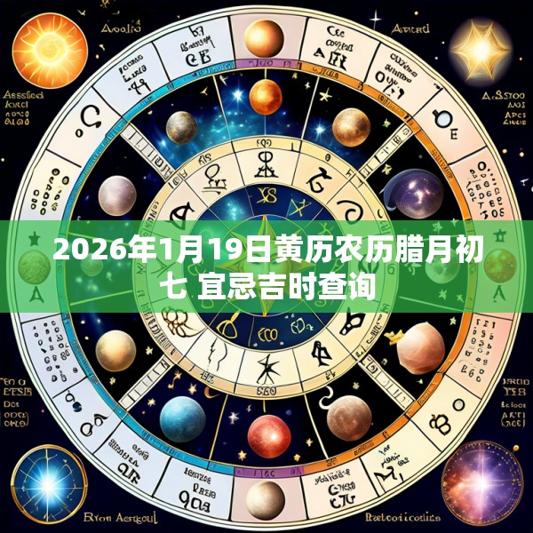 2026年1月19日黄历农历腊月初七 宜忌吉时查询