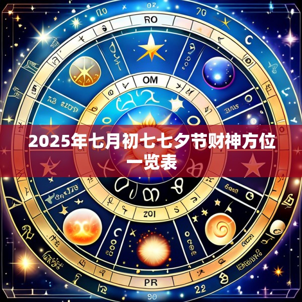 2025年七月初七七夕节财神方位一览表
