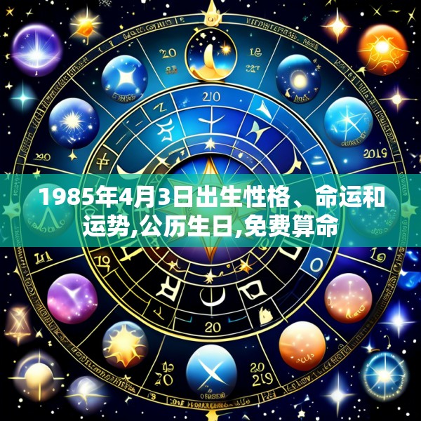 1985年4月3日出生性格、命运和运势,公历生日,免费算命