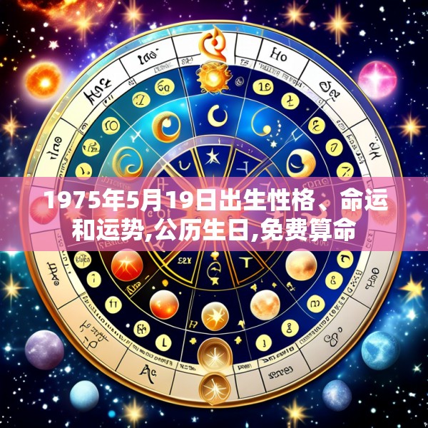 1975年5月19日出生性格、命运和运势,公历生日,免费算命