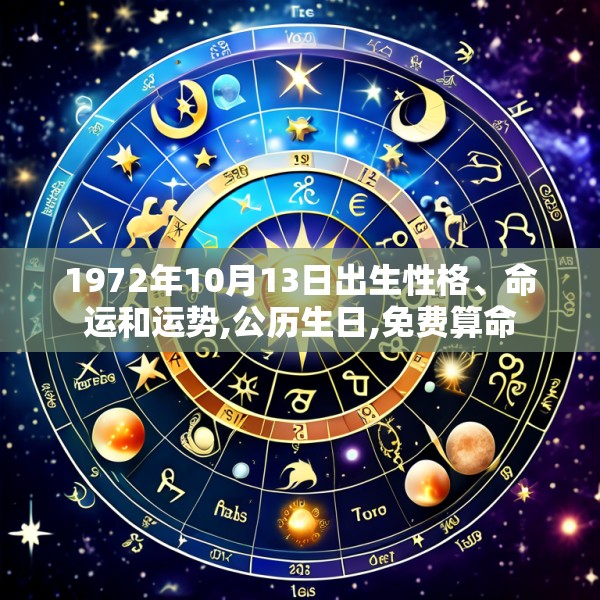 1972年10月13日出生性格、命运和运势,公历生日,免费算命