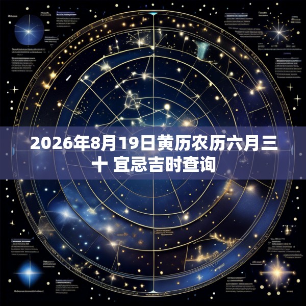 2026年8月19日黄历农历六月三十 宜忌吉时查询