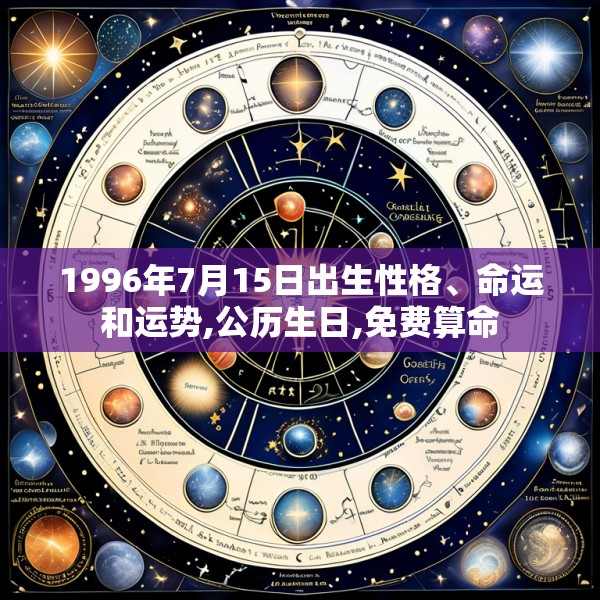 1996年7月15日出生性格、命运和运势,公历生日,免费算命