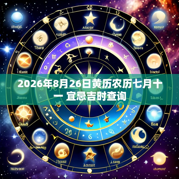 2026年8月26日黄历农历七月十一 宜忌吉时查询