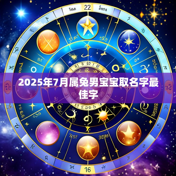 2025年7月属兔男宝宝取名字最佳字