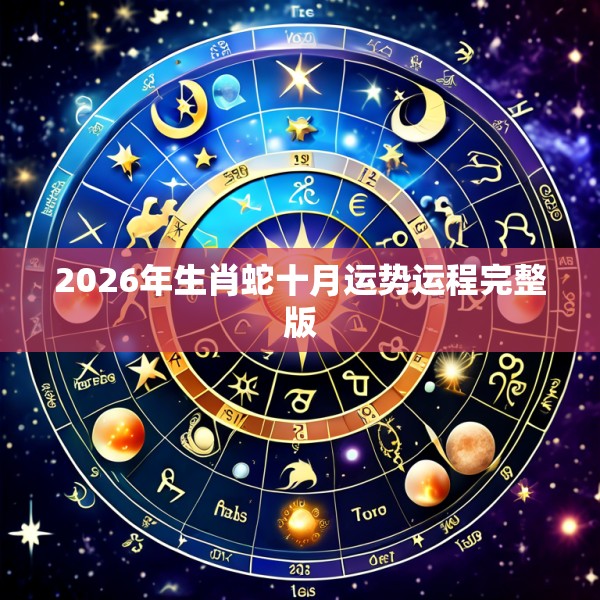 2026年生肖蛇十月运势运程完整版