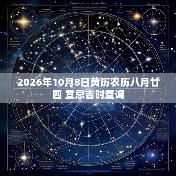 2026年10月8日黄历农历八月廿四 宜忌吉时查询