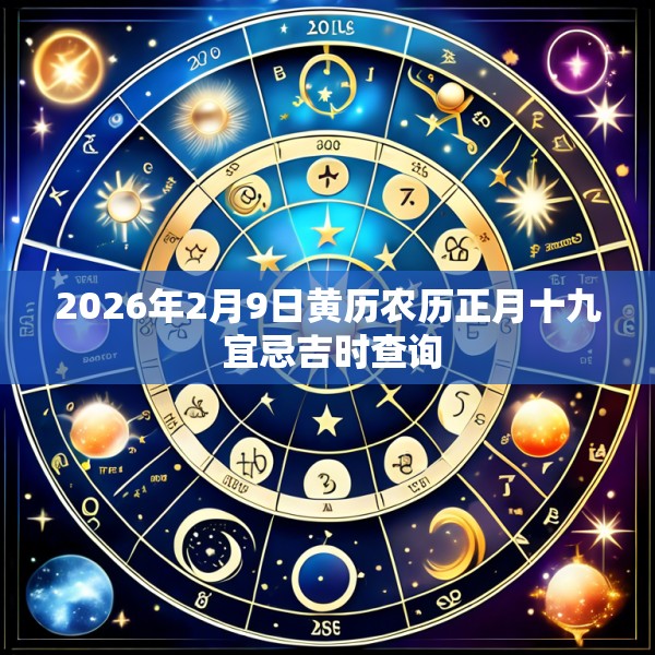 2026年2月9日黄历农历正月十九 宜忌吉时查询