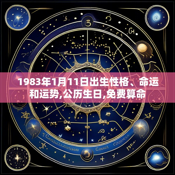 1983年1月11日出生性格、命运和运势,公历生日,免费算命