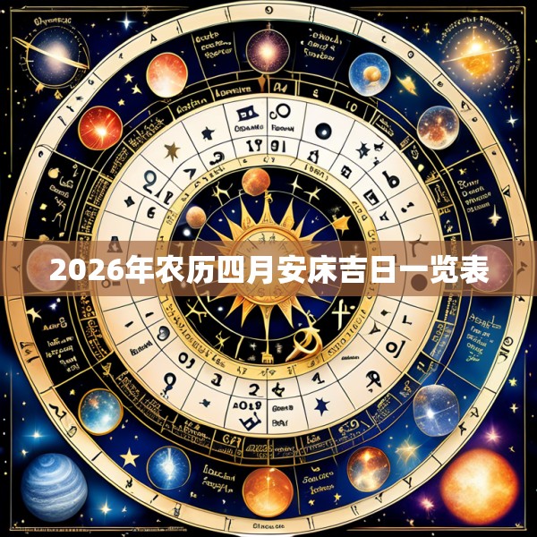 2026年农历四月安床吉日一览表