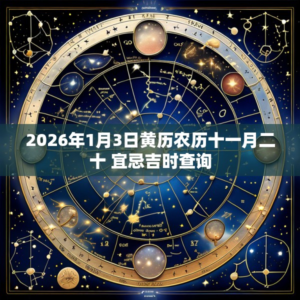2026年1月3日黄历农历十一月二十 宜忌吉时查询