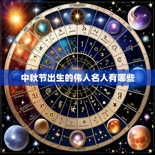 中秋节出生的伟人名人有哪些