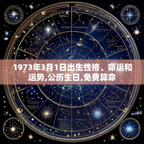 1973年3月1日出生性格、命运和运势,公历生日,免费算命