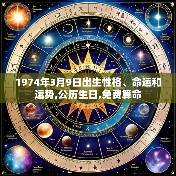 1974年3月9日出生性格、命运和运势,公历生日,免费算命