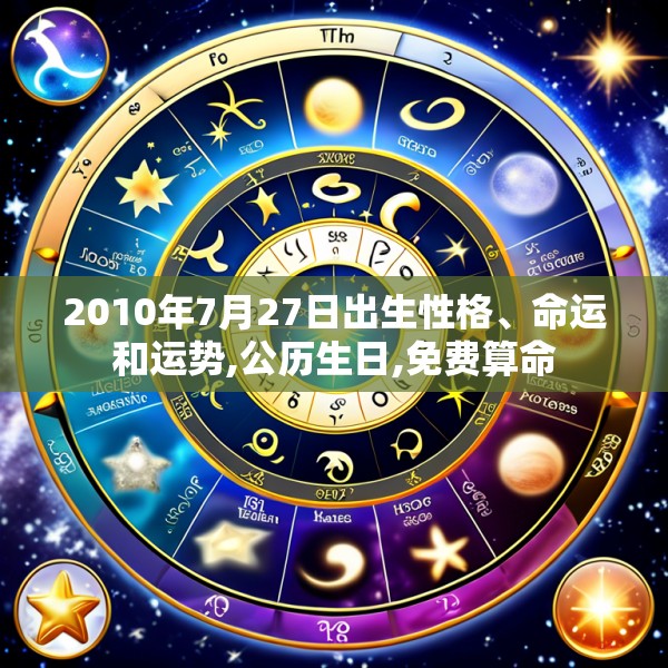 2010年7月27日出生性格、命运和运势,公历生日,免费算命