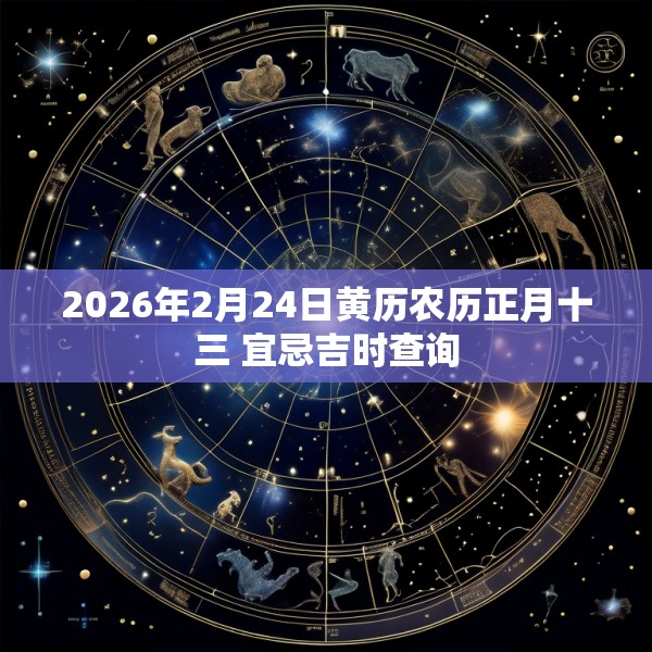 2026年2月24日黄历农历正月十三 宜忌吉时查询