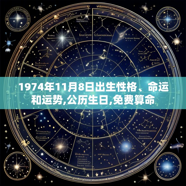1974年11月8日出生性格、命运和运势,公历生日,免费算命