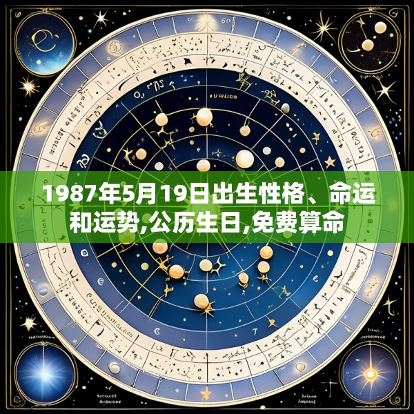 1987年5月19日出生性格、命运和运势,公历生日,免费算命