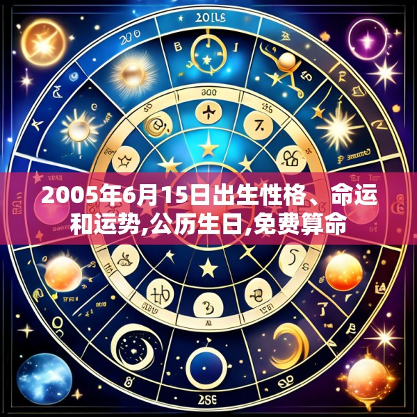 2005年6月15日出生性格、命运和运势,公历生日,免费算命