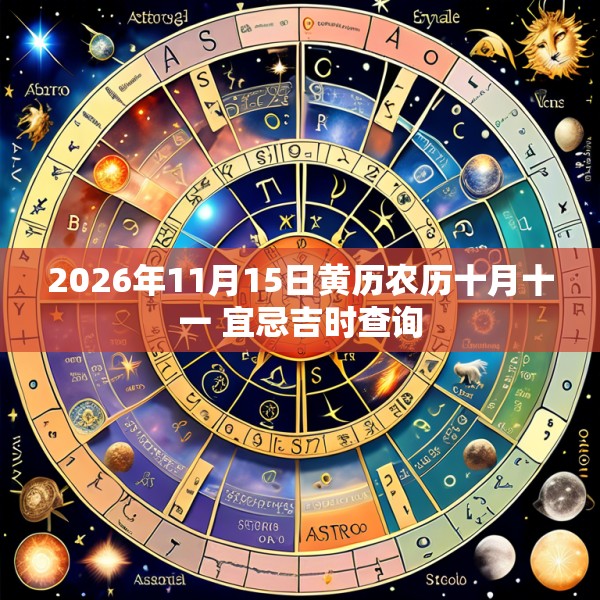 2026年11月15日黄历农历十月十一 宜忌吉时查询