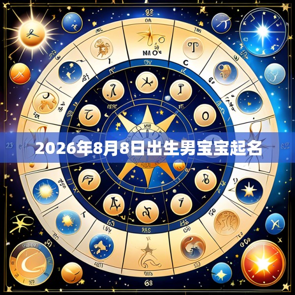 2026年8月8日出生男宝宝起名