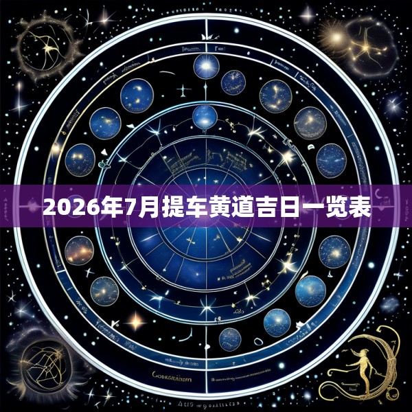 2026年7月提车黄道吉日一览表