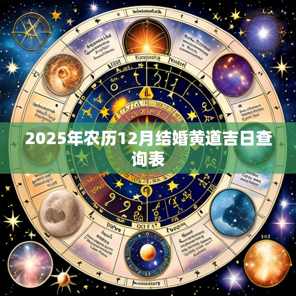 2025年农历12月结婚黄道吉日查询表