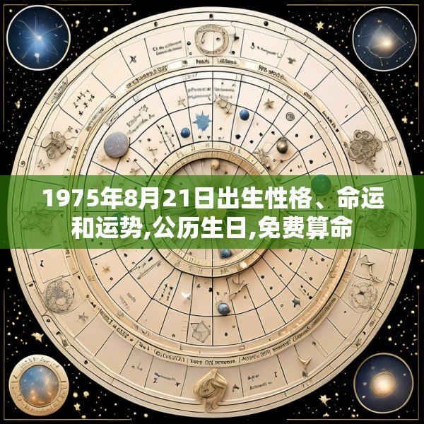 1975年8月21日出生性格、命运和运势,公历生日,免费算命