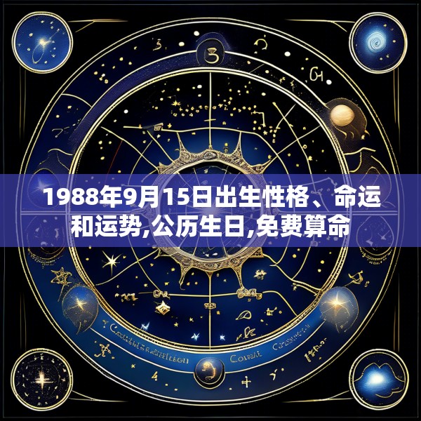 1988年9月15日出生性格、命运和运势,公历生日,免费算命