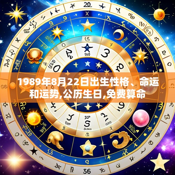 1989年8月22日出生性格、命运和运势,公历生日,免费算命