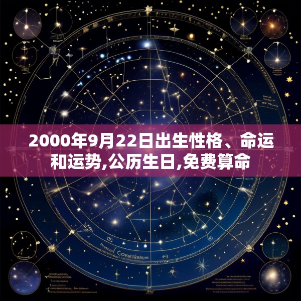 2000年9月22日出生性格、命运和运势,公历生日,免费算命