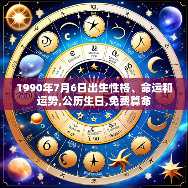 1990年7月6日出生性格、命运和运势,公历生日,免费算命