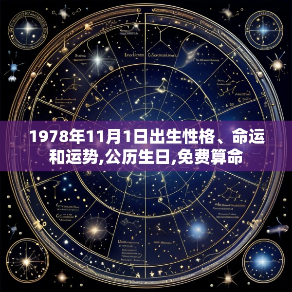 1978年11月1日出生性格、命运和运势,公历生日,免费算命