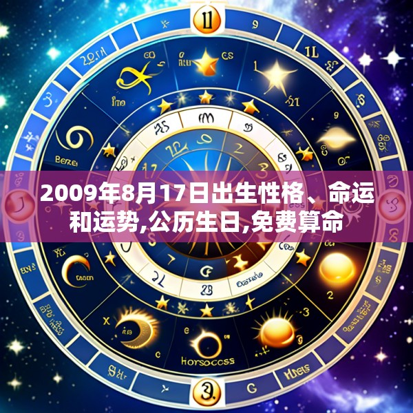 2009年8月17日出生性格、命运和运势,公历生日,免费算命